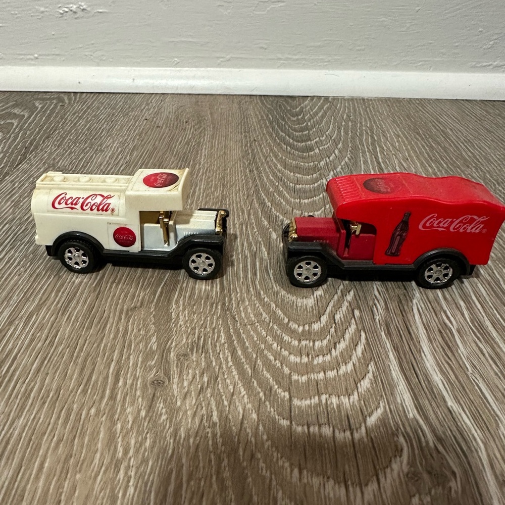 Coca Cola branded toy trucks